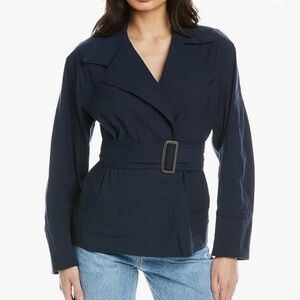 VINCE. Women’s utility jacket coastal blue size Small NWT V827691408 belted
